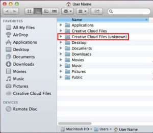 how to remove adobe creative cloud folder