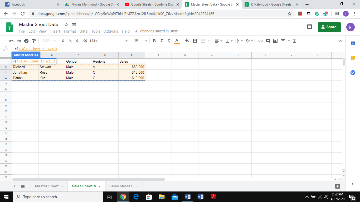 Combining Multiple Google Sheets Into One Master Sheet ST Cleaner 